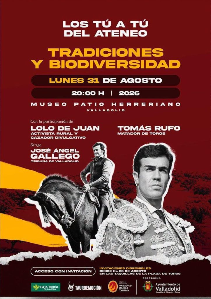 Tomás Rufo y Lolo de Juan acercan el mundo del toro y el campo en un ‘Tú a tú’ en Valladolid
